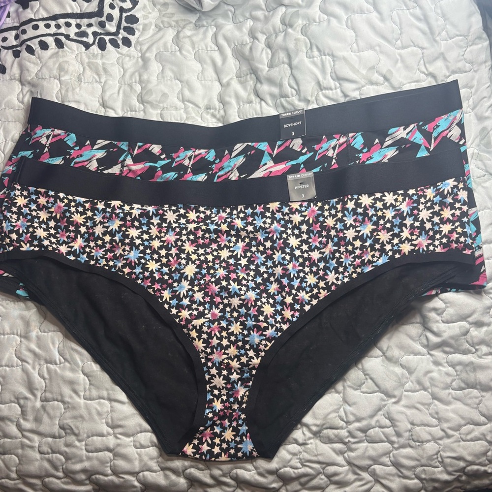 Torrid Panties-Size 3-NWT-Set of 2-Boyshort & Hipster
